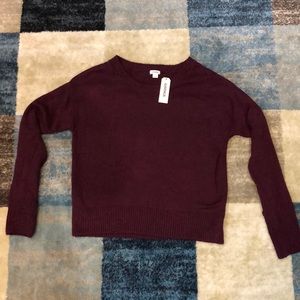 Garage Maroon Sweater with Cute Detailing on Back